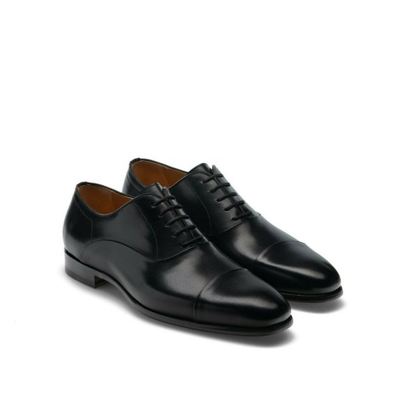 Magnanni Segovia Cap Toe Oxford Black Leather Size 8.5 M MSRP $450 23192